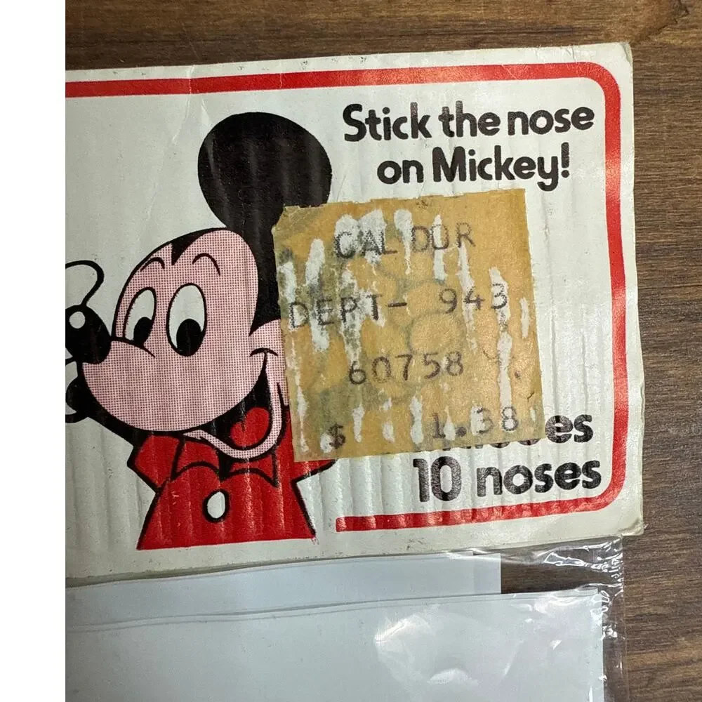 Walt Disney's Mickey Mouse Party Game Vintage NOS Stick The Nose On Mickey